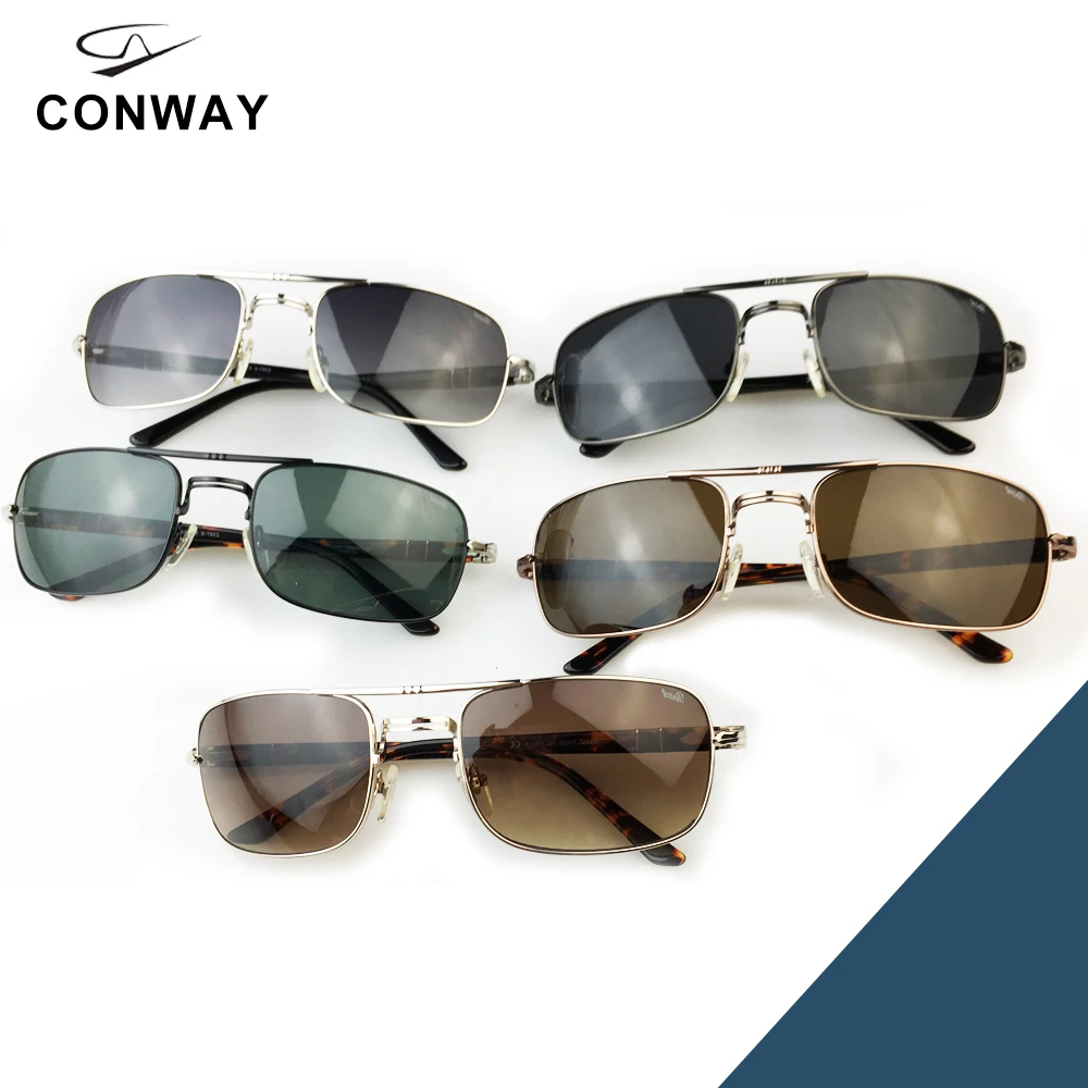 Conway, легкие солнцезащитные очки, квадратные, для мужчин, военные, пилот, солнцезащитные очки, топ бар, антибликовые, для вождения, очки, стрелка, фирменный дизайн