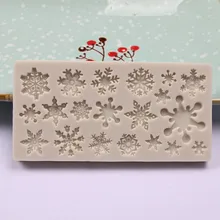 3D форма для помадки Рождественская елка/Колокольчик/Снеговик/снежинка/носок силиконовая форма для украшения торта инструмент Рождественский зимний Декор# LC