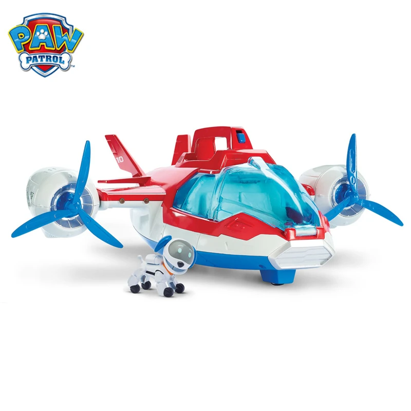 

Original Paw Patrol Air Patroller Mobile Rescue Base Toy Set Anime Action Figures Deformed Patrol Car Child Birthday Xmas Gift