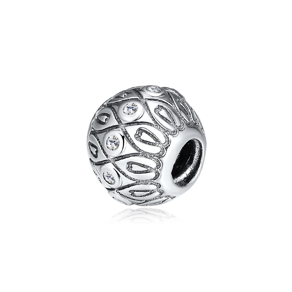 DIY Подходит для Pandora шармы браслеты элегантные нитки бусин с прозрачным CZ стерлингового серебра 925-ювелирные изделия
