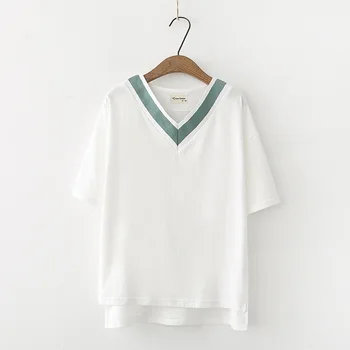 

2020 new summer wear short sleeves fresh thin leisure small body repair and regular bottoming shirt T-Shirts