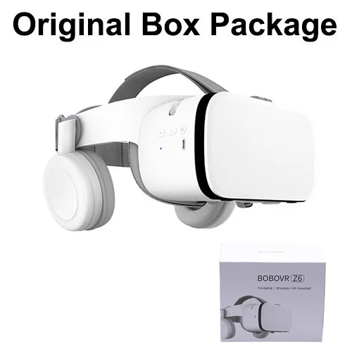BOBOVR Z6 3D VR очки гарнитура очки картон Bluetooth очки виртуальной реальности беспроводной VR шлем для смартфонов - Цвет: Only VR with box