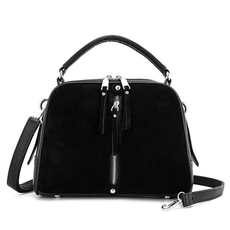 Новейшая Женская Замшевая сумка на плечо из спилка, модная женская седельная сумка, повседневная сумка-хобо, сумка через плечо с верхней ручкой, сумки Bolsa