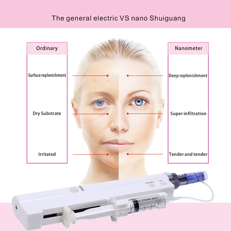  Hydra Injector Smart Mesotherapy 2 in 1 Use Meso Gun With 30PCS Needles Injector Water Derma pen Po