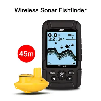 

LUCKY Fish Finder Monitor Wireless Sonar Fishfinder Fish Detector 590ft/180m 2.5 inch LCD LED Back Lighting Echo Sounder