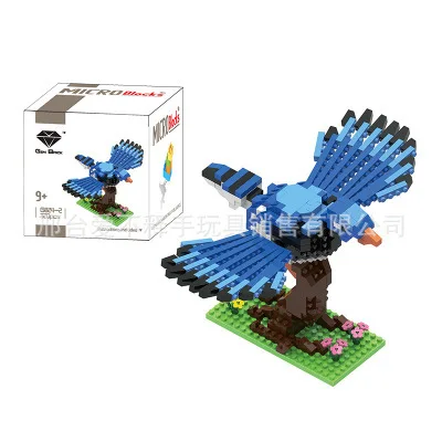 

Pan luo si Small Particles of Diamond Micro Building Blocks Animal Model Cartoon Eagle Educational Early Childhood Mini Splicing