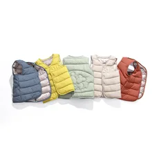 Весна-осень, стиль, воротник-стойка, детский хлопчатобумажный жилет-пуховик, одежда для мужчин и женщин, детский Толстый Жилет