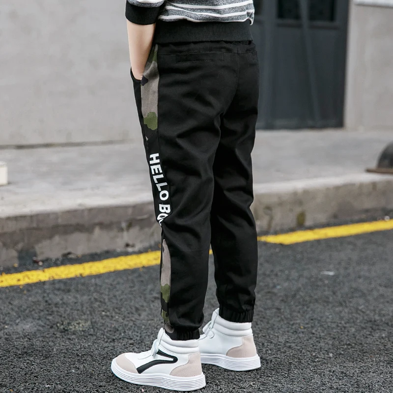 Брюки для мальчиков повседневные хлопковые спортивные штаны подростков на