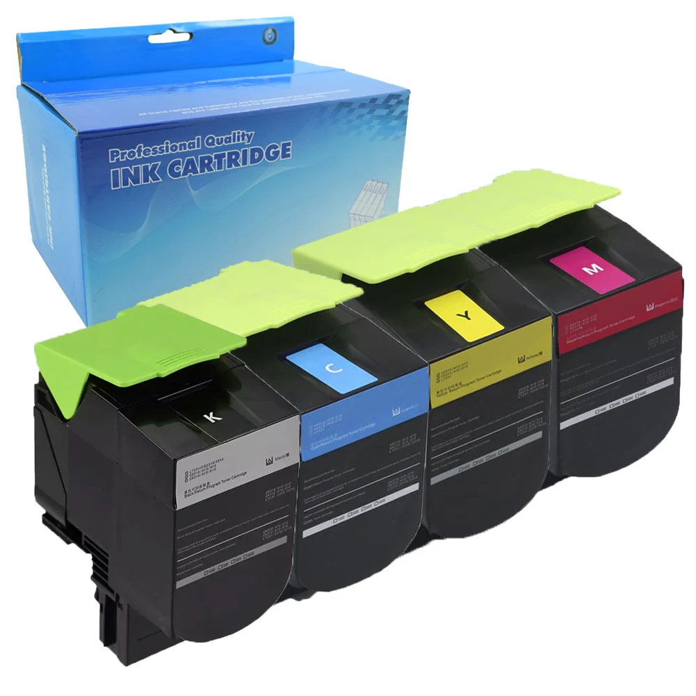 

4PK Compatible lexmark cx310 toner cartridges Lexmark CX310 CX410 CX510 CX310dn CX410dte CX510de CX 310 410 510