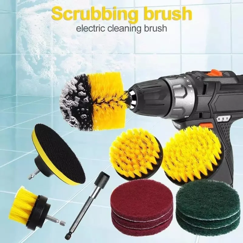 12 Pcs Electric Drill Brush Set Electric Cleaning Brush Head Scouring