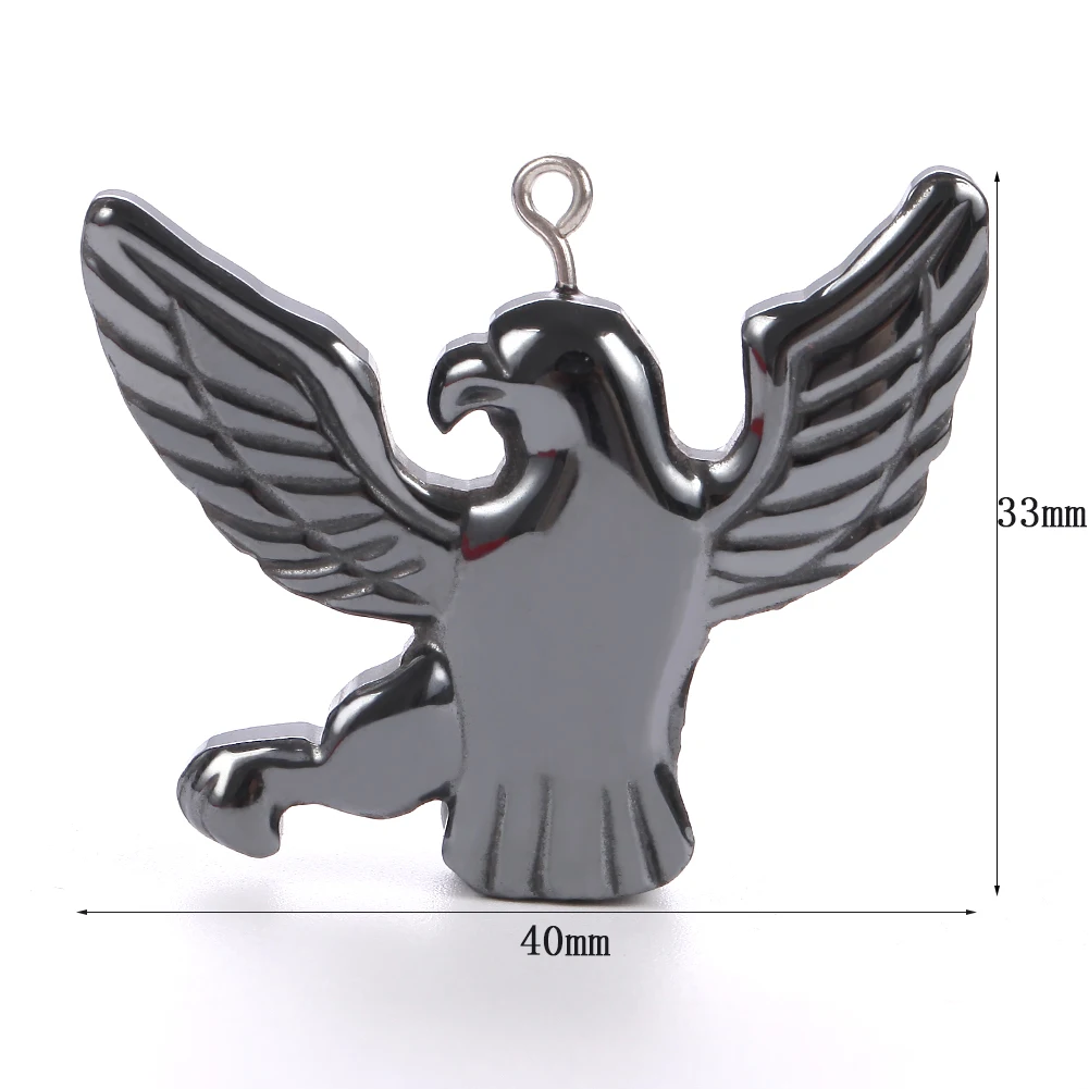 Elegant Black Hematite Stone Animal Charms Pendant