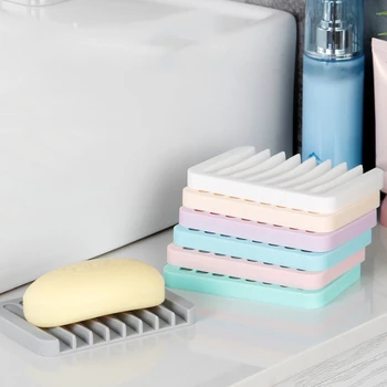 

Anti-skidding Home Improvement Silicone Flexible Bathroom Fixtures Bathroom Hardware Tray Soapbox Soap Dishes Plate Holder