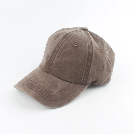 Коричневый Хлопок вымытая винтажная детская бейсбольная Кепка Snapback детская хип-хоп девочки-мальчики бейсболка - Цвет: Коричневый