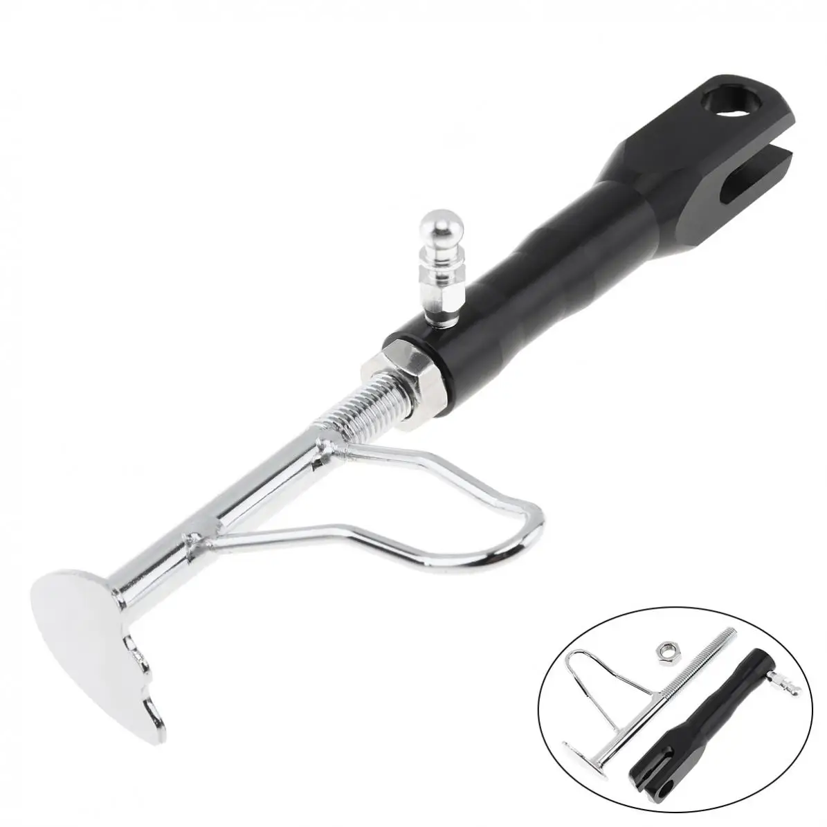 1pcs Ladder Scalable Aluminum Alloy Refitted Parts Side Frame Parking Rack Small Foot Bracket for Motorcycle / Electric Vehicle
