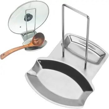 

Stainless Steel Spoon Pan Pot Cover Lid Rack Shelf Stand Holder Spoon Holder Utensil Rest Stove Soup Spoon Rests Kitchen Tool