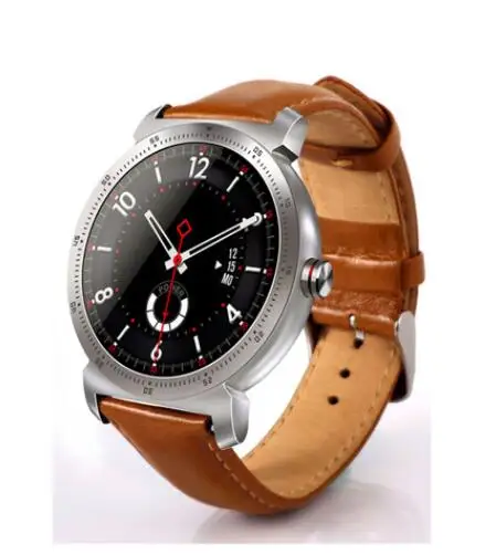 Leather silver Роскошные K88H плюс полный сенсорный смарт-часы для мужчин Bluetooth Вызов монитор сердечного ритма во время сна Smartwatch для xiaomi huawei Honor IOS - Цвет: Leather silver