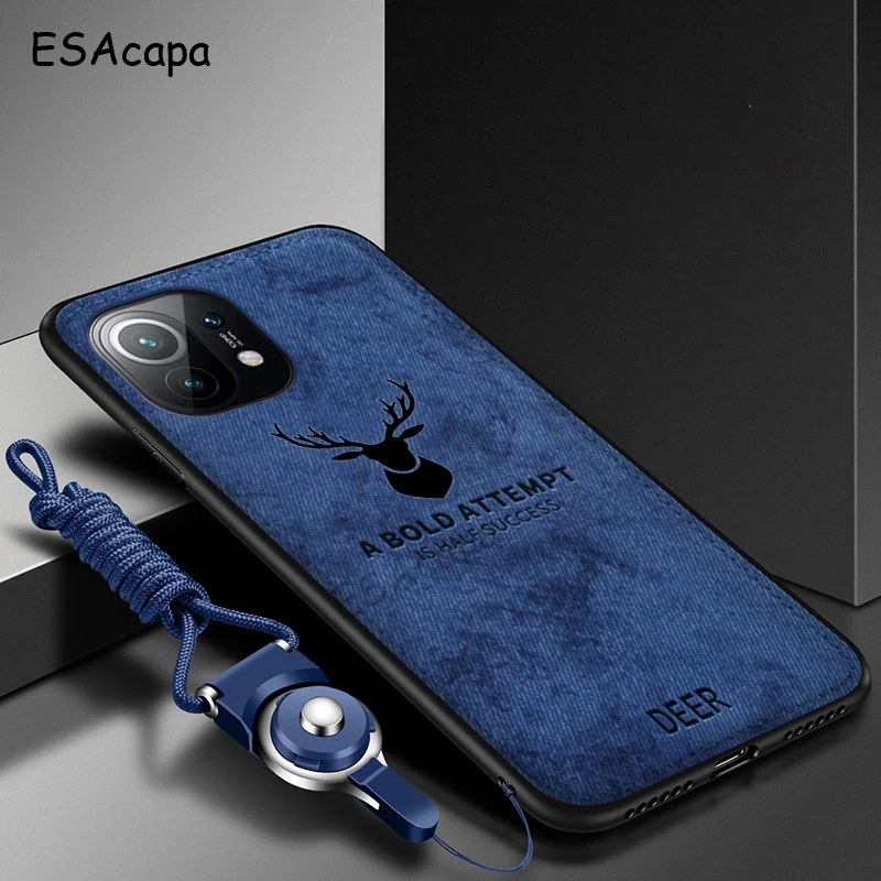 xiaomi leather case design For Xiaomi Mi 11 Case Elk Cloth Pattern Fabric Phone Case For Redmi 10T Pro Note 9S 9 8T 8 Pro K30 K20 Soft Frame Back Cover xiaomi leather case case Cases For Xiaomi