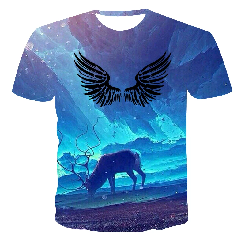 

2021 New 3D Men T-Shirt Beautiful AnimalsMen's Clothing The Streets Of Leisure Short Sleeve Men's Summer Fashion Print T-Shirts