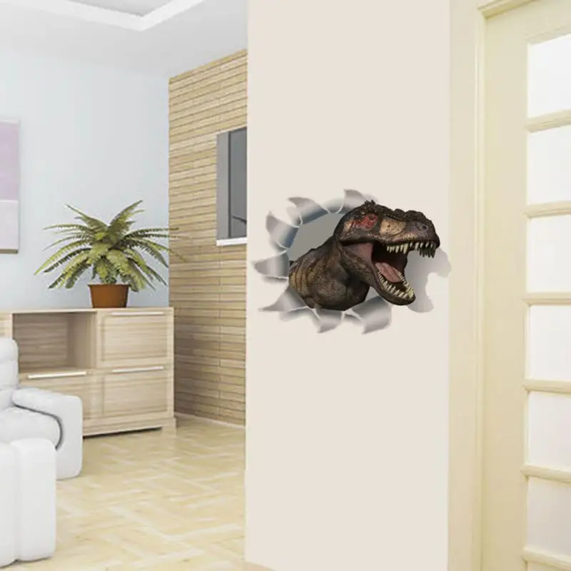 Новые Съемные 3D наклейки на стену с дырками котенок ванная комната туалет окно