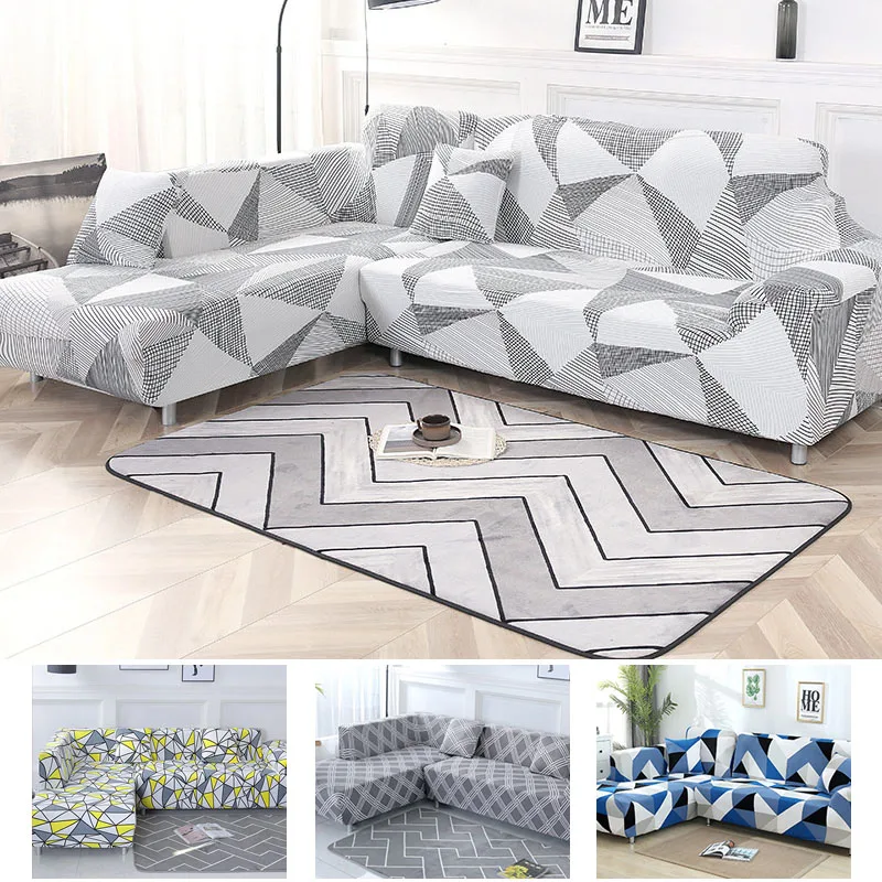 

Grey Color Sofa Cover Elastic Sectional Couch Cover Order 2 Pieces Sofa Cover If L-style Sectional Corner Sofa capa de sofa