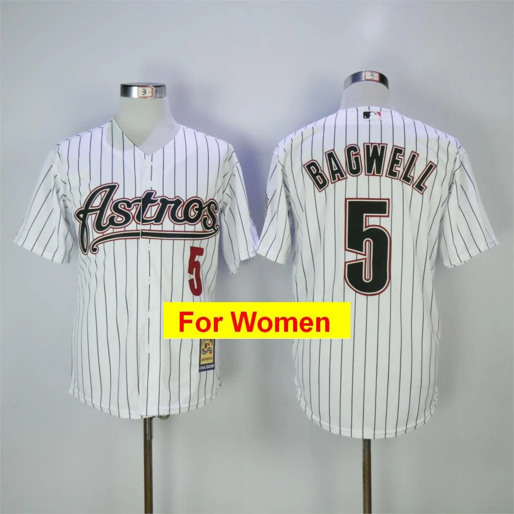 Wowomen Houston Jose Altuve Alex Breg женщины Джефф Бэгвелл Нолан Райан Флекс и крутой базовый игрок Джерси - Цвет: Слоновая кость