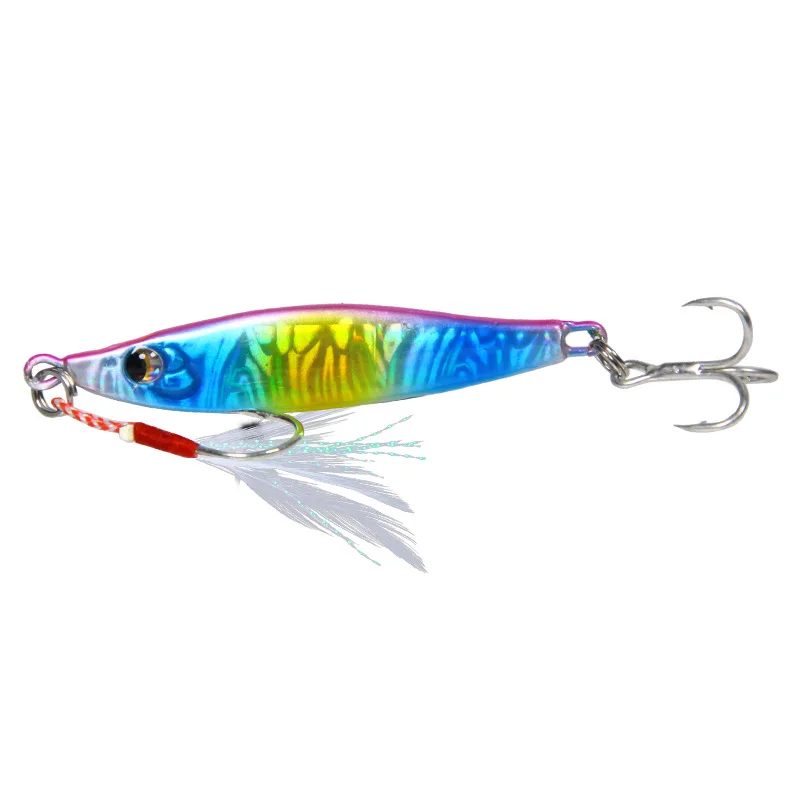 rainbow 1 шт 8/14g Металическая дергающаяся Рыбная Приманка медленно приманки из свинца рыбы рыболовные приманки искусственные жесткий зимний лед, дергающаяся приманка рыболовные крючки - Цвет: rainbow