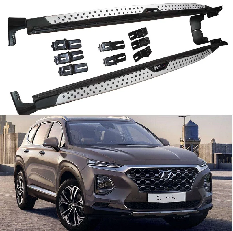 Совершенно новая алюминиевая для Hyundai подножка Santa Fe 2019 2020 боковая nerf балка