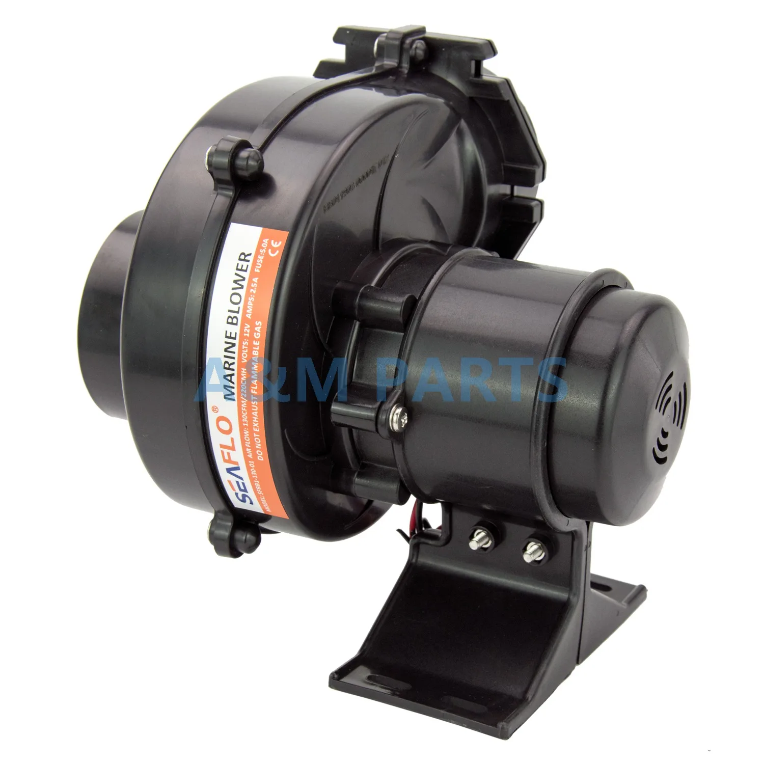 12V Bilge Blower 130CFM Flange Flex Mount Air Ventilation Fan
