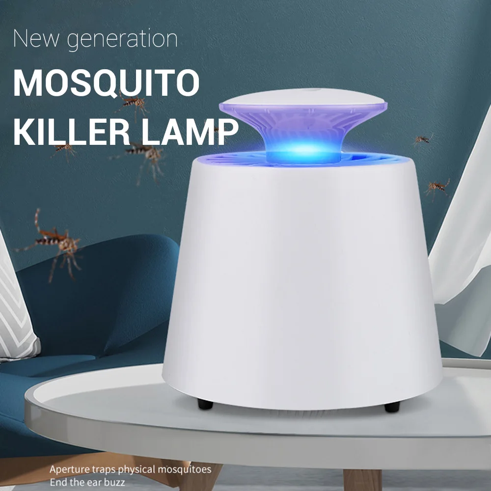 BORUiT Mosquito Killer Lamp 368nm UV Led Fly Insect Trap Lamp USB Electric Insect Repellent Night Light For Bedroom Living Room