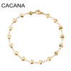 CACANA Stainless Steel Chain Bracelets For Man Women Gold Silver Color For Pendant Heart-shaped Love Donot Fade Jewelry N1852 ► Photo 2/5