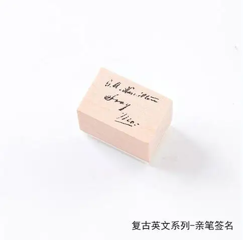 Винтажный ежедневник английские буквы украшения штамп деревянные резиновые штампы для stationery канцелярские принадлежности DIY ремесло Стандартный штамп - Цвет: Красный
