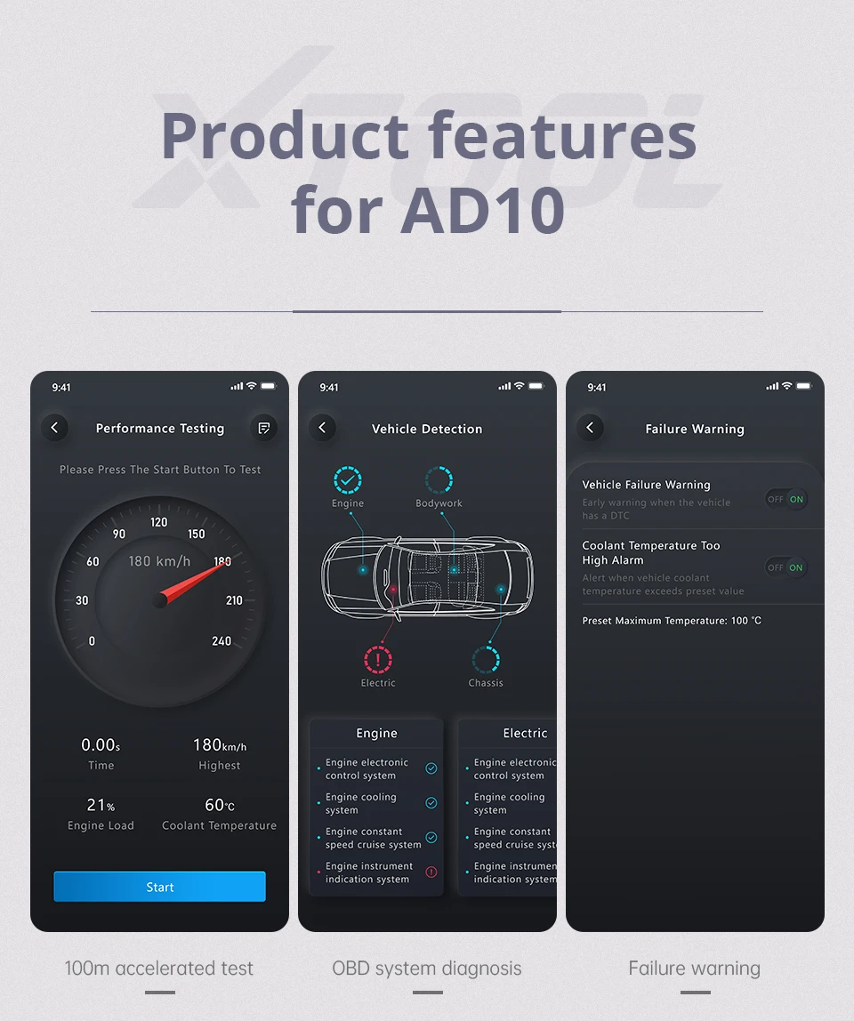 XTOOL AD10 OBD2 сканер OBD 2 считыватель кодов двигателя диагностический инструмент