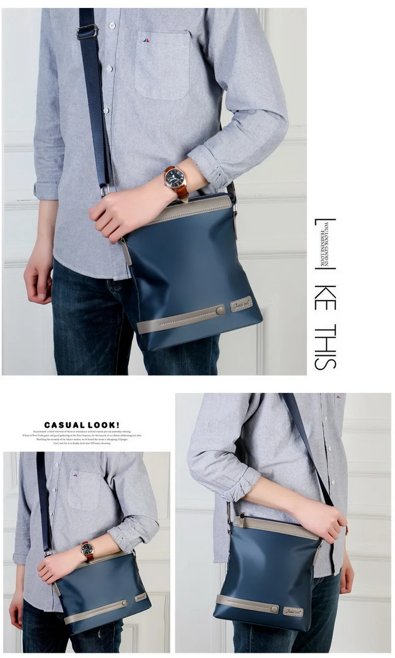 BelaBolso Oxford Messenger Bag Men Shoulder Bag High Quality Crossbody Bag For Men Briefcase Business Bag ipad Travel Bag HMB671