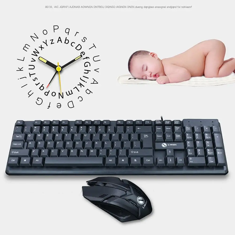 BEESCLOVER T13 общая Проводная клавиатура мышь набор USB Настольный Ноутбук Офисная Клавиатура набор клавиатура и мышь с USB Проводная d29