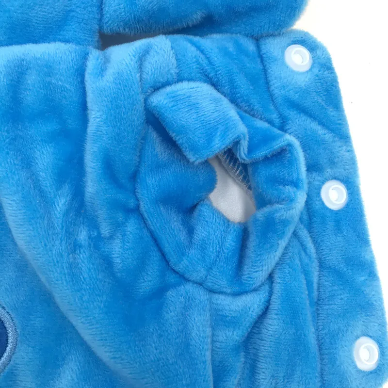 Забавная Одежда для собак синий Стич зимняя Костюмы для Тедди VIP фантазия собака одежда, товары для домашних животных Одежда для собак на Рождество