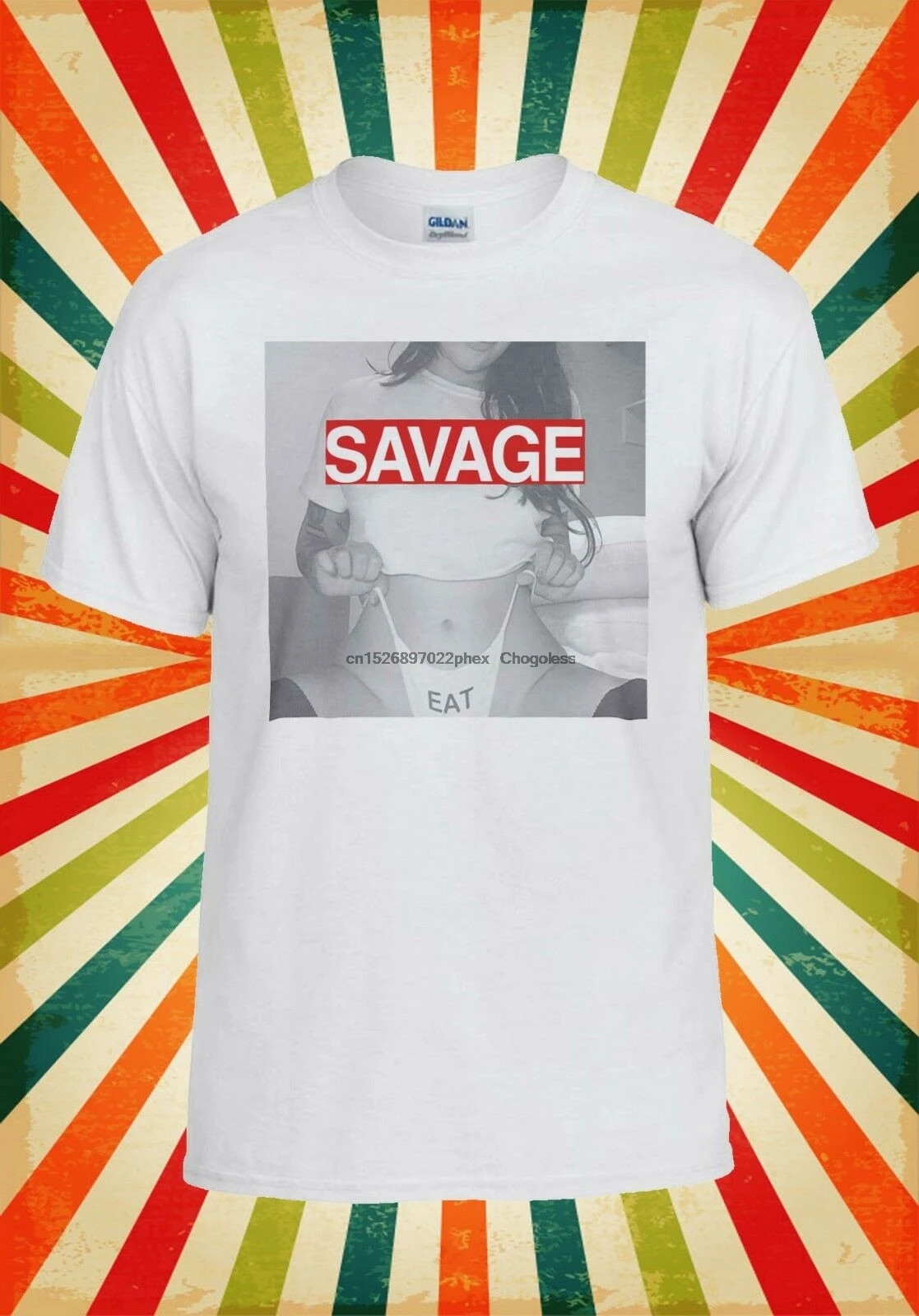 Сексуальный жилет Savage Eat Hot Girl Lady забавный мужской женский майка унисекс футболка