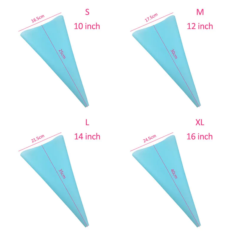 4Pcs/1Pcs Kitchen Gadgets Cream Pastry Bag Baking Accessories DIY Cake Decorating Food Grade EVA/TPU Reusable Piping Bags