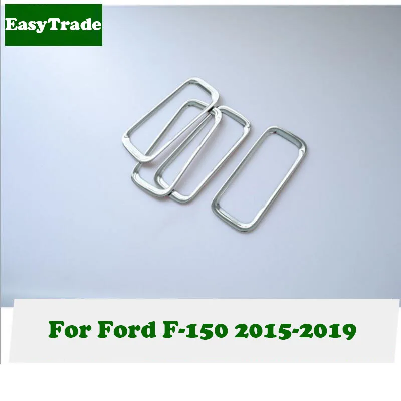 Silver 4pcs 4 шт. автомобильная ручка для входной двери рамка Крышка отделка Украшение Наклейка для Ford F150 F-150 автомобильные аксессуары - Цвет: Silver 4pcs