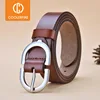 Women's Belt Genuine Leather ladies fashion metal round buckle belt jeans wild luxury brand belts for womenLD032 ► Photo 1/6