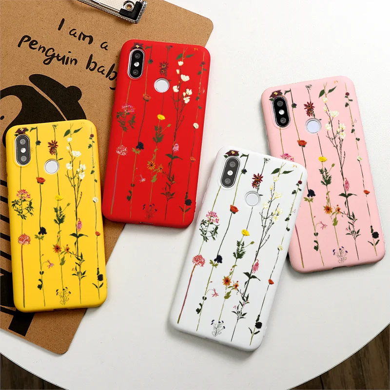 Мягкий матовый чехол из ТПУ с изображением цветов и кактусов для Xiaomi Redmi Note 9 Pro S 8T 8