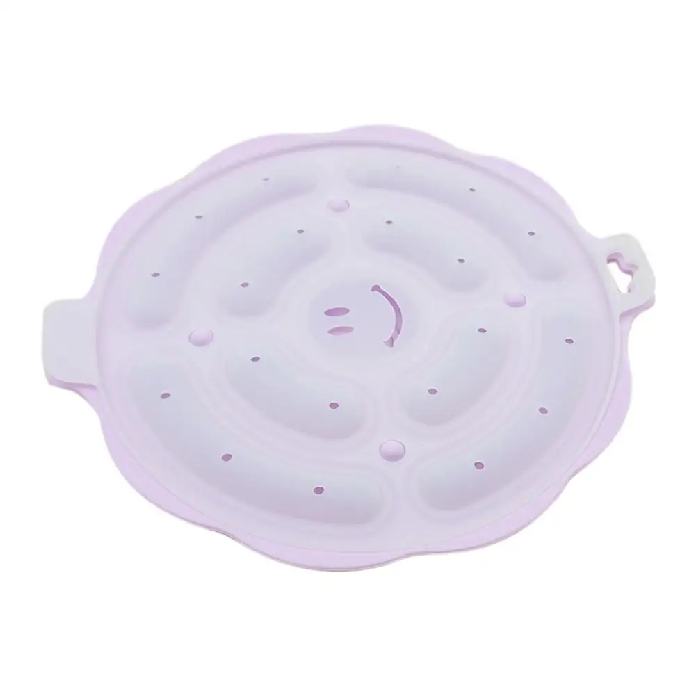 Purple Силиконовая круглая форма для сосисок, форма для обжарки, самодельная форма для хот-догов с крышкой, хорошее применение: микроволновая печь, морозильная камера - Цвет: Purple