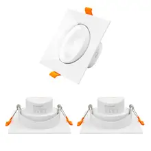 9W Ang светодиодный квадратные светодиодные светильники утопленные потолочные светильники модифицированные галогенные прожекторы холодный белый 5000K светодиодные светильники для наклонного потолка