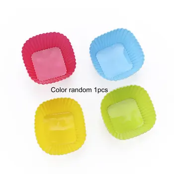 

Silicone Muffin Cup Circle Star Heart Shape Square Rose 7 CM Cake Cup Bakery Silica Gel Mold Tart Mould