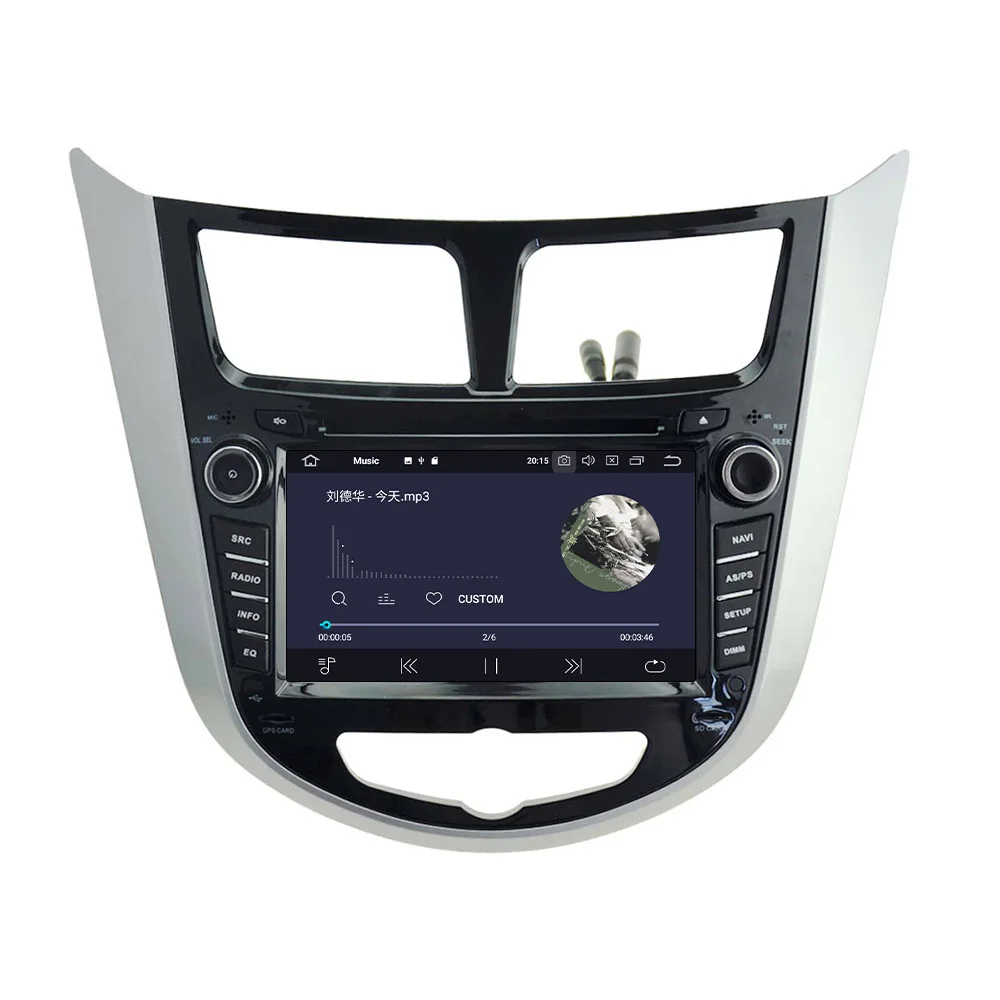  PX6 Android 9.0 Car dvd Radio Multimedia Video Player Navi GPS For Hyundai Solaris Accent Verna 201