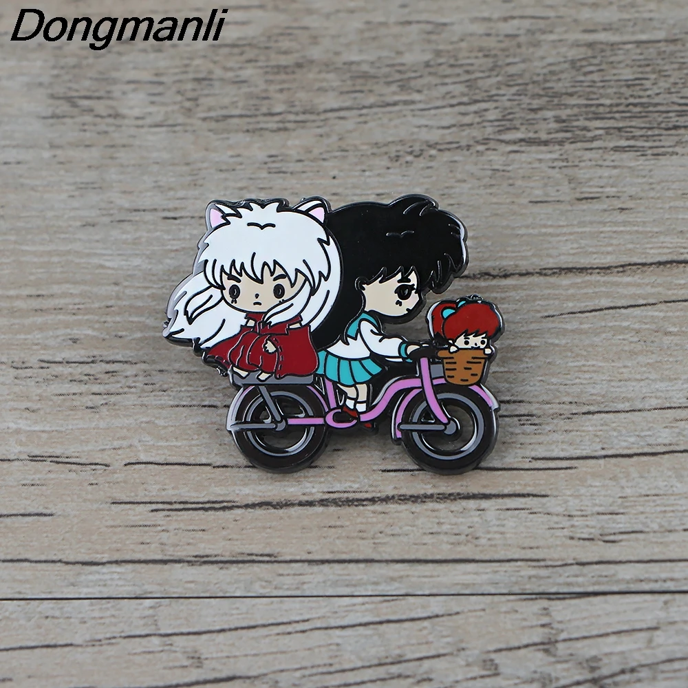 

BG380 Dongmanli Couple Cartoon Enamel Pin Badge Brooch Anime Lovers Denim Shirt Lapel Pins Clothes Decoration Gift