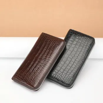 

Thailand crocodile belly men's purse trendy business genuine leather wallet handbag for men wallets carteira feminina masculina