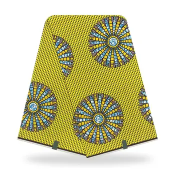 

Hot sale Guaranteed ankara Wax High Quality Yellow color African Wax 2020 African Wax Nigeria style for patchwork sewing