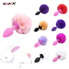 Slicone Butt Plug Hairy Bunny Tail Rabbit Tail Smooth Anal Plug Cosplay Cute Sex Toys for Women Erotic Adult Toys Sex Products 1
