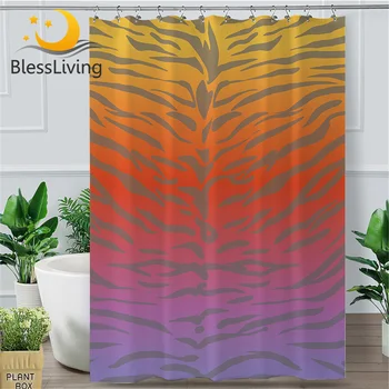 

BlessLiving Leopard Pattern Shower Curtain Purple Red Yellow Stylish Bath Curtain With Hooks Polyester Bathroom Decor Drop Ship