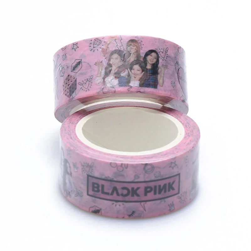 KPOP бумажная лента BLACKPINK Got7 дважды EXO супер м фото наклейка бумага Маскировка скрапбук тетрадь наклейка милый васи лента